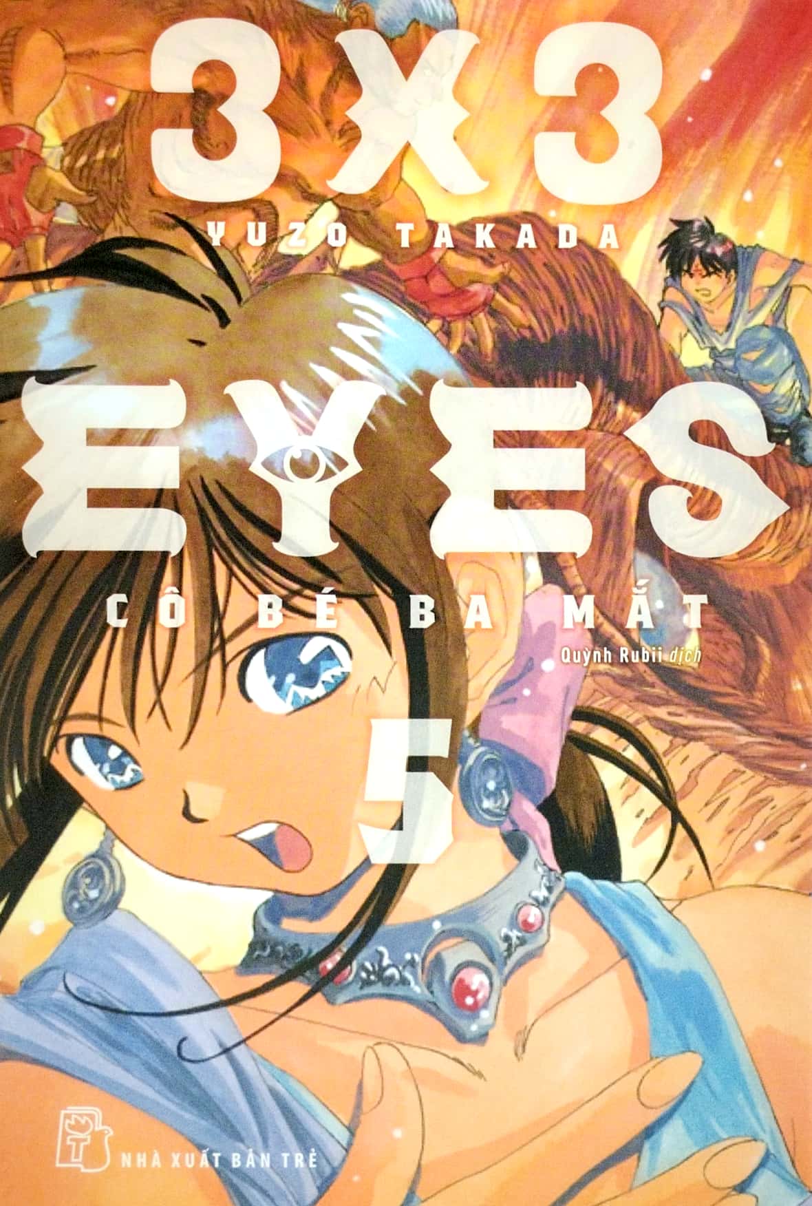 bộ 3x3 eyes - cô bé ba mắt - tập 5 - tặng kèm card giấy