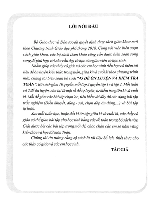 bộ 45 đề ôn luyện và kiểm tra toán 1 - tập 2