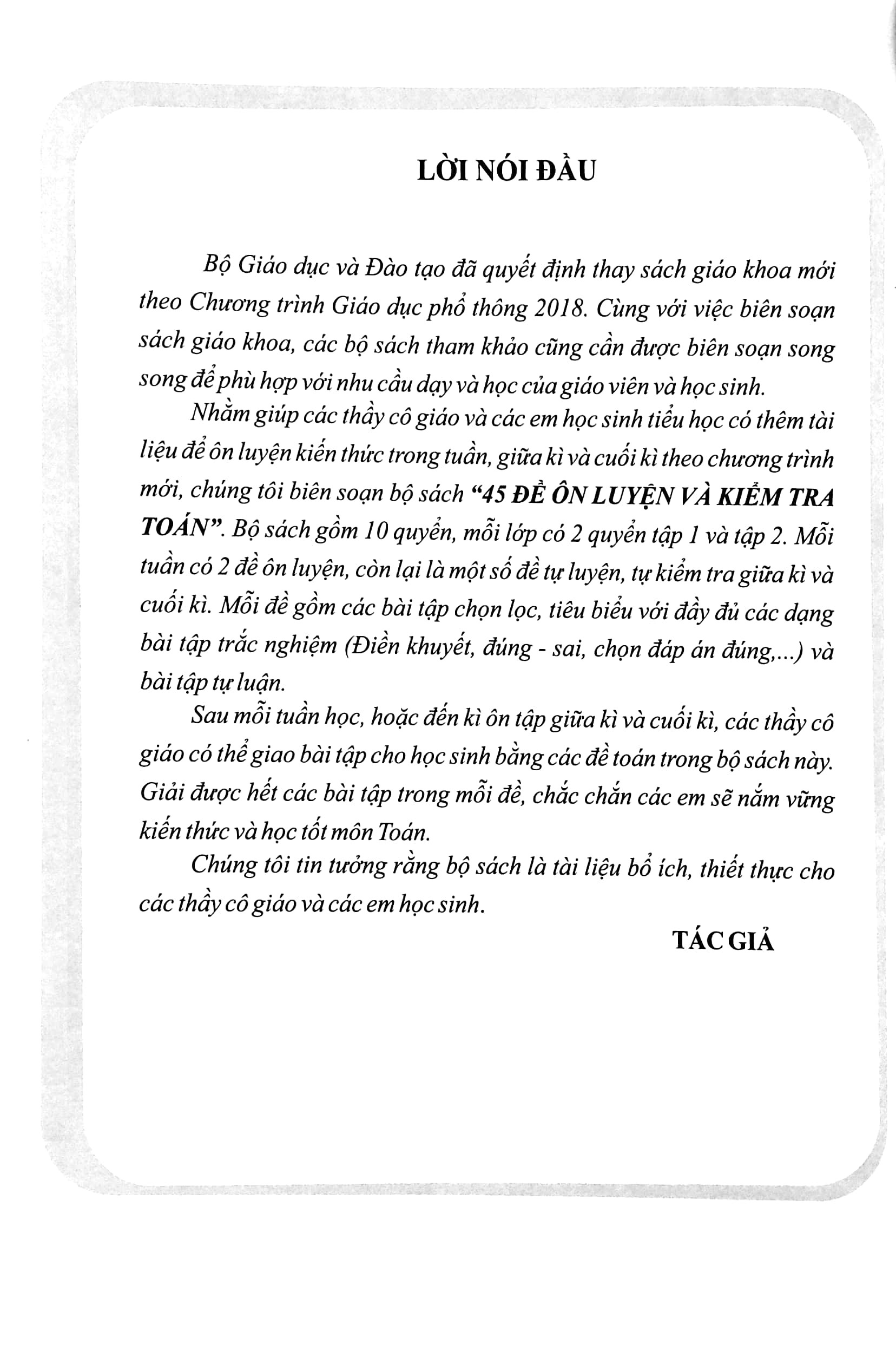 Bo
						
										
										45 De On Luyen Va Kiem Tra Toan 2 - Tap 1