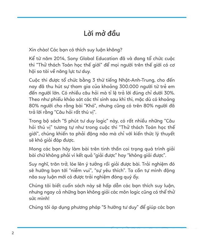 bộ 5 phút tư duy logic - tập 1: nhập môn