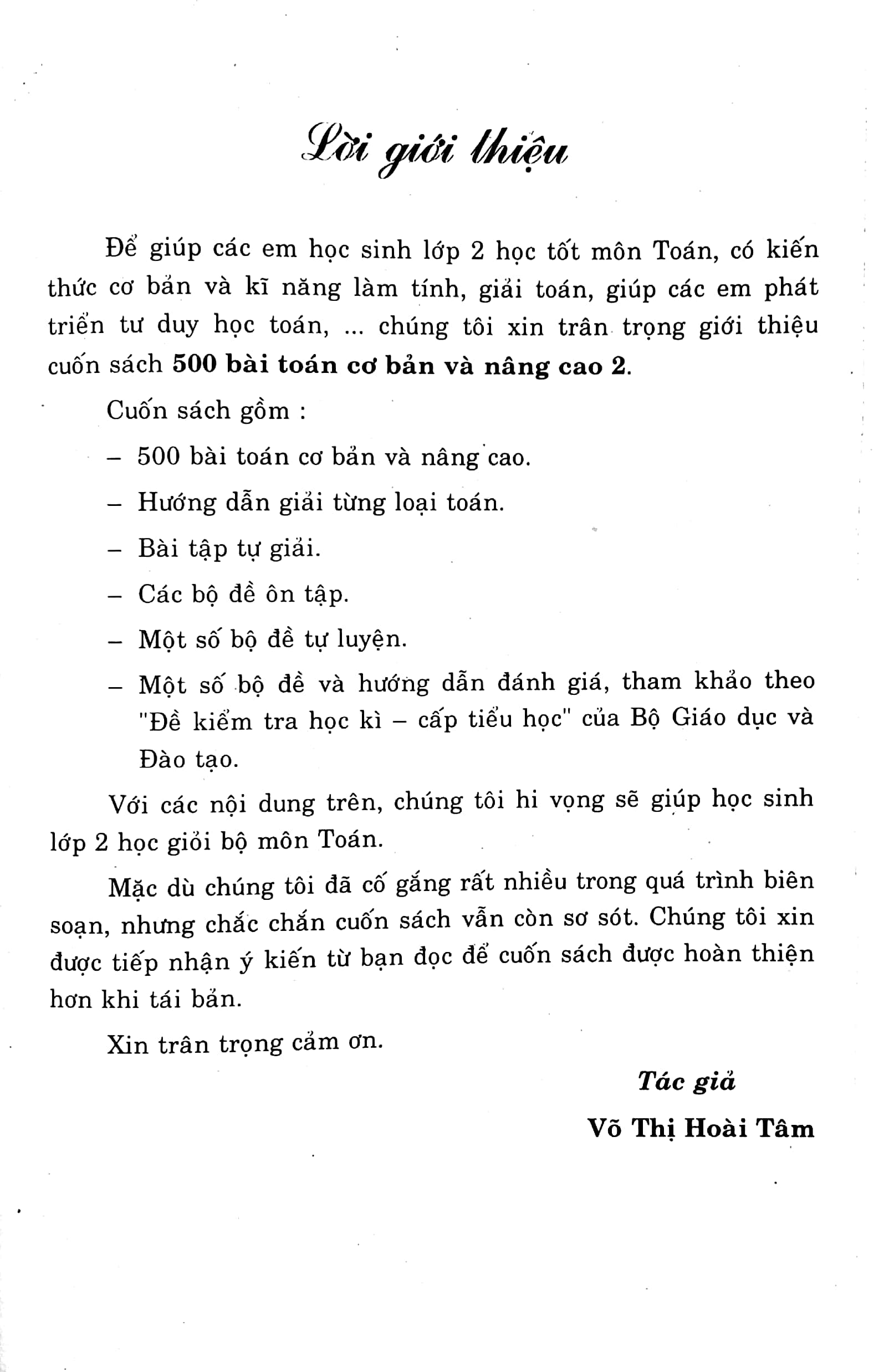 bộ 500 bài toán cơ bản và nâng cao 2 - giúp em giỏi toán (theo chương trình giáo dục phổ thông mới)