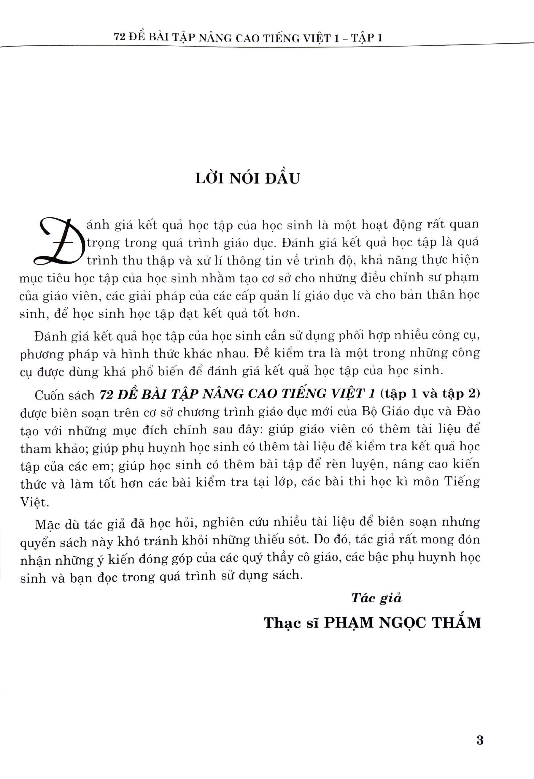 bộ 72 đề bài tập nâng cao tiếng việt lớp 1 - tập 1