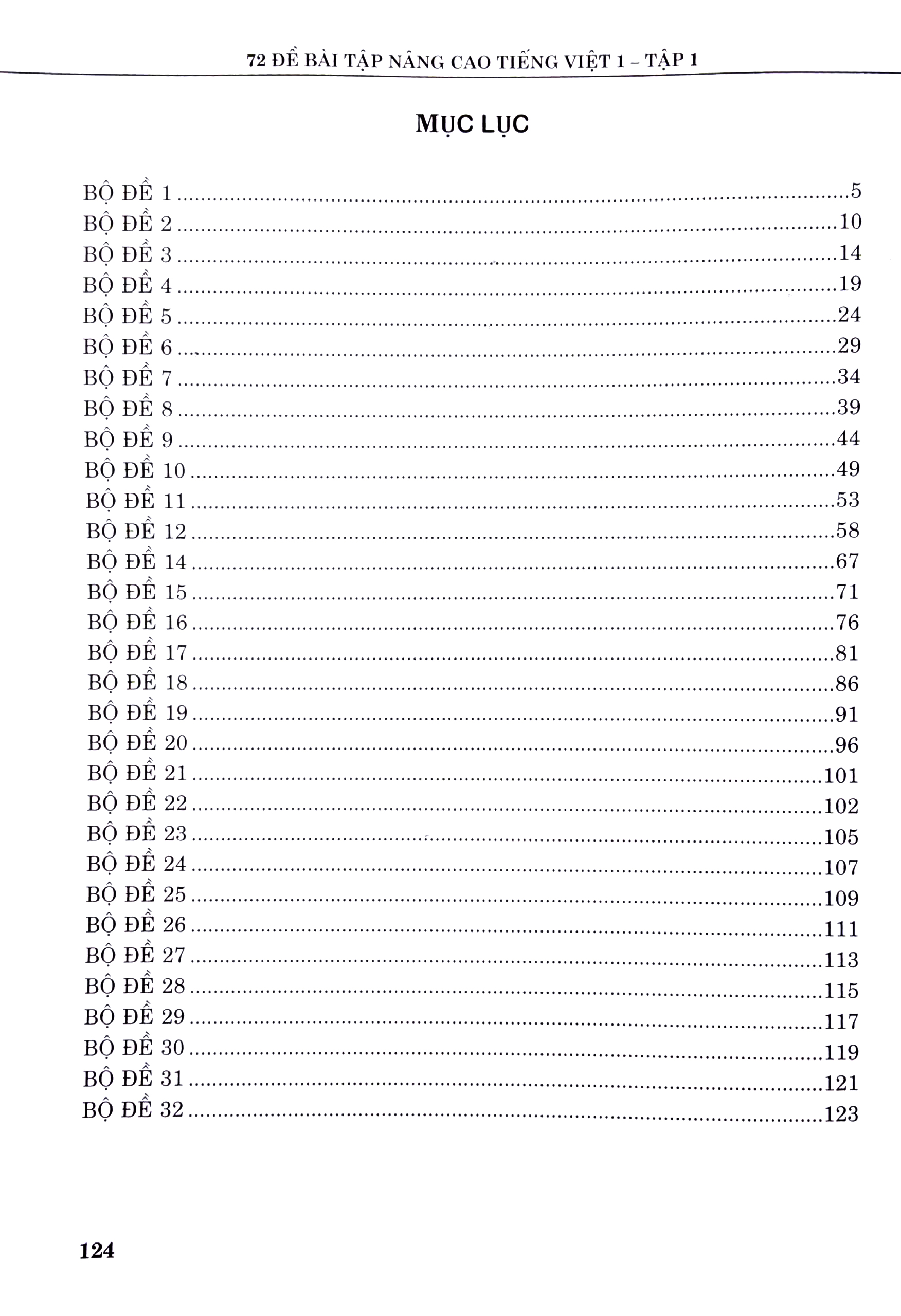 bộ 72 đề bài tập nâng cao tiếng việt lớp 1 - tập 1