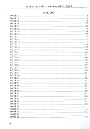 bộ 72 đề bài tập nâng cao tiếng việt lớp 1 - tập 2