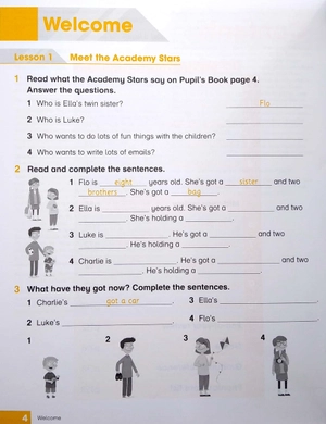 bộ academy stars 3 workbook with digital workbook