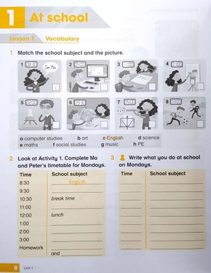 bộ academy stars 3 workbook with digital workbook
