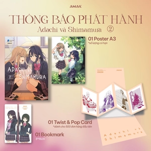 bộ adachi và shimamura - tập 2 - tặng kèm bookmark + twist & pop card + poster a3