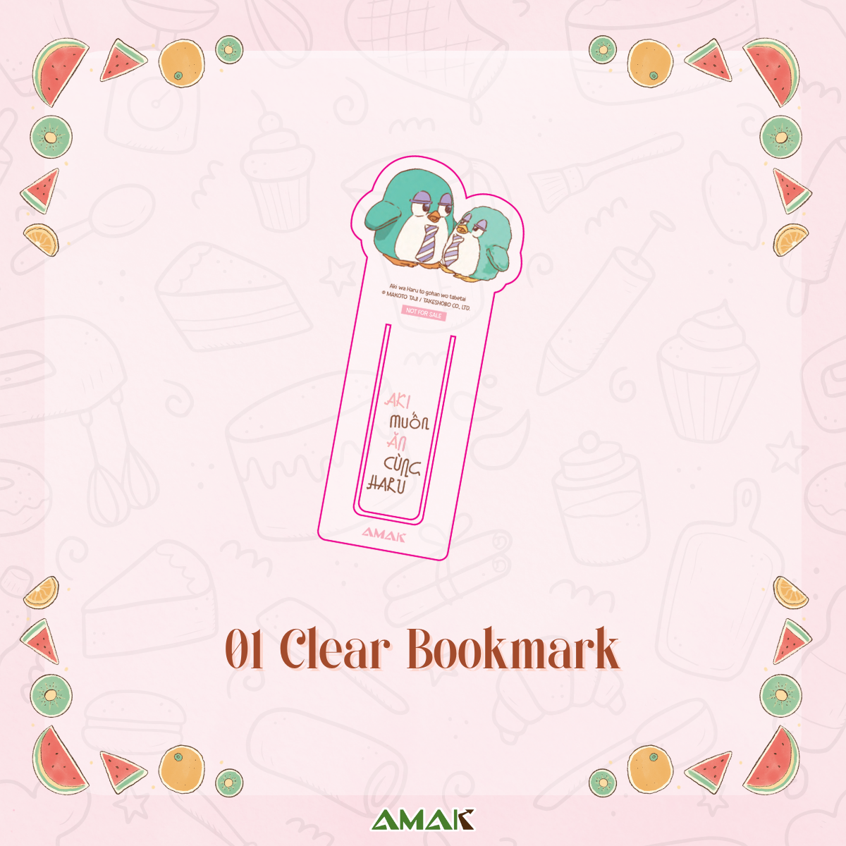 Bo
						
										
										Aki Muon An Cung Haru - Let's Eat Together, Aki And Haru - Tap 2 - Tang Kem Tam Sticker + Clear Bookmark + Postcard Hai Mat + Giay Note De Ban Bua An Giang Sinh