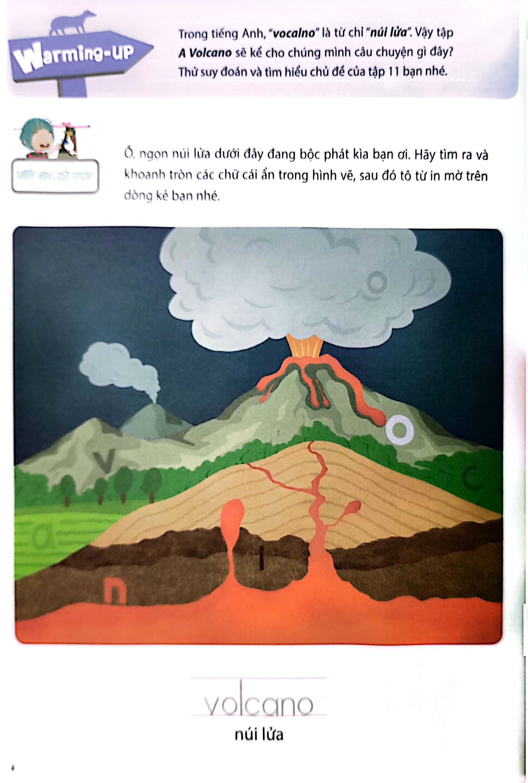 bộ all story - a volcano - núi lửa - trình độ 2 (tập 11)