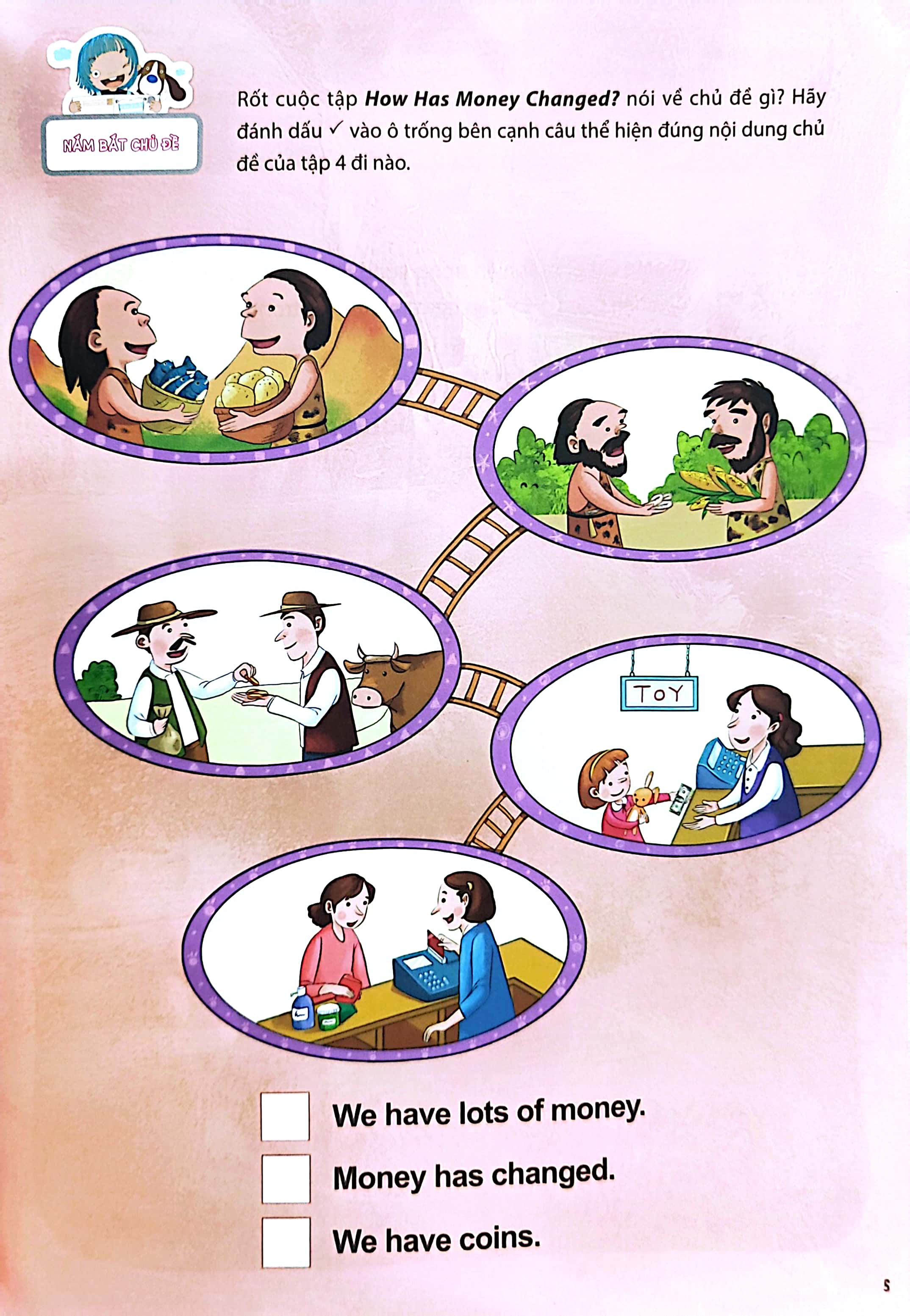 bộ all story - how has money changed -tiền đã thay đổi thế nào ? - trình độ 2 (tập 4)