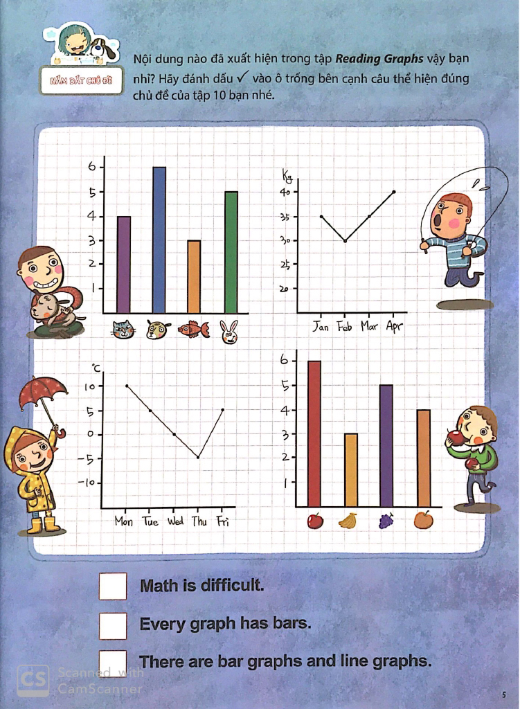 bộ all story - reading graphs - đọc hiểu biểu đồ (trình độ 2 - tập 10)