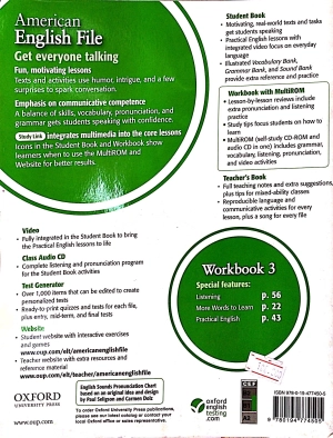 bộ american english file 3 workbook with multirom