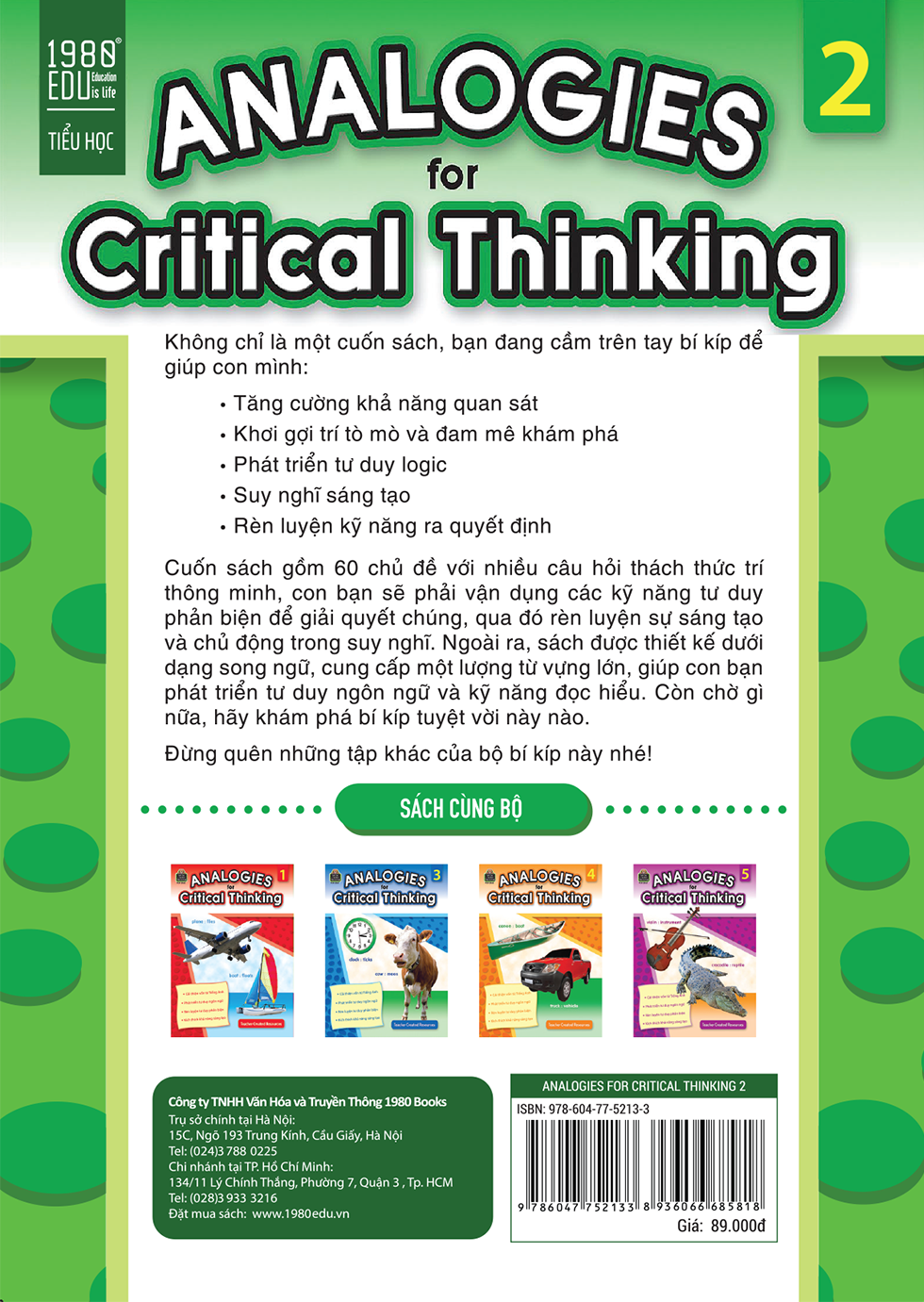 bộ analogies for critical thinking (tập 2)