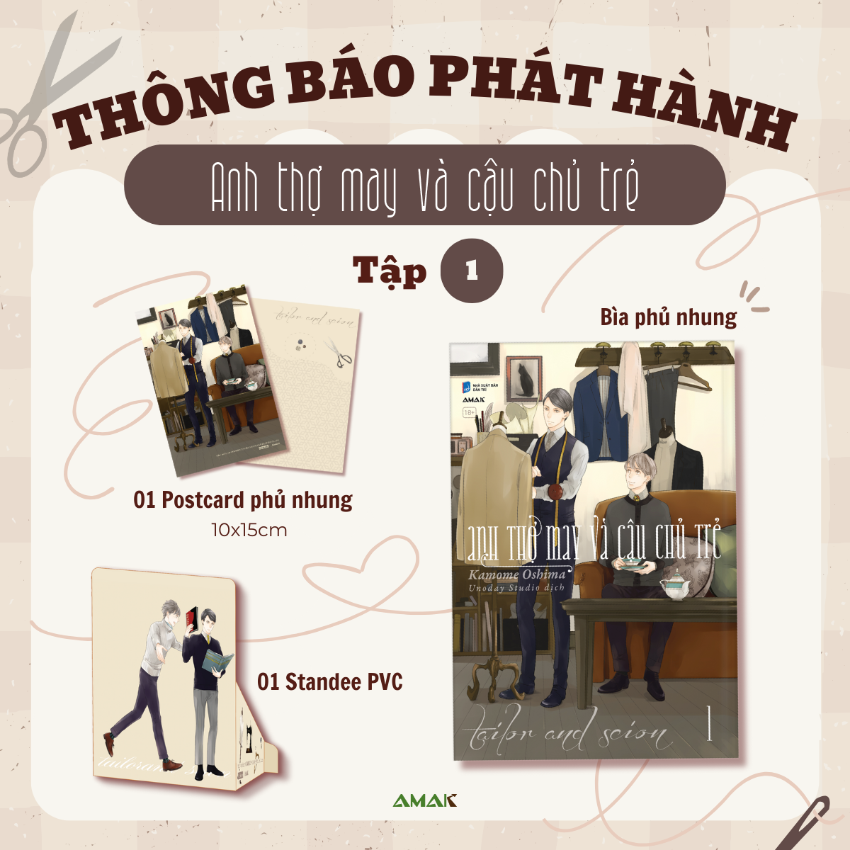 Bo
						
										
										Anh Tho May Va Cau Chu Tre - Tap 1 - Tang Kem Bia Ao Roi Phu Nhung + Postcard Phu Nhung + PVC Standee