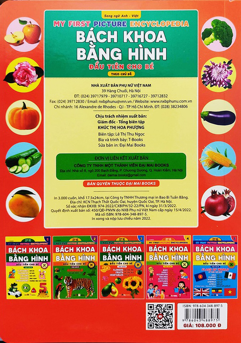 Bộ Bách Khoa Bằng Hình Đầu Tiên Cho Bé 3 - Chủ Đề Các Loài Hoa, Loại Củ, Rau Củ