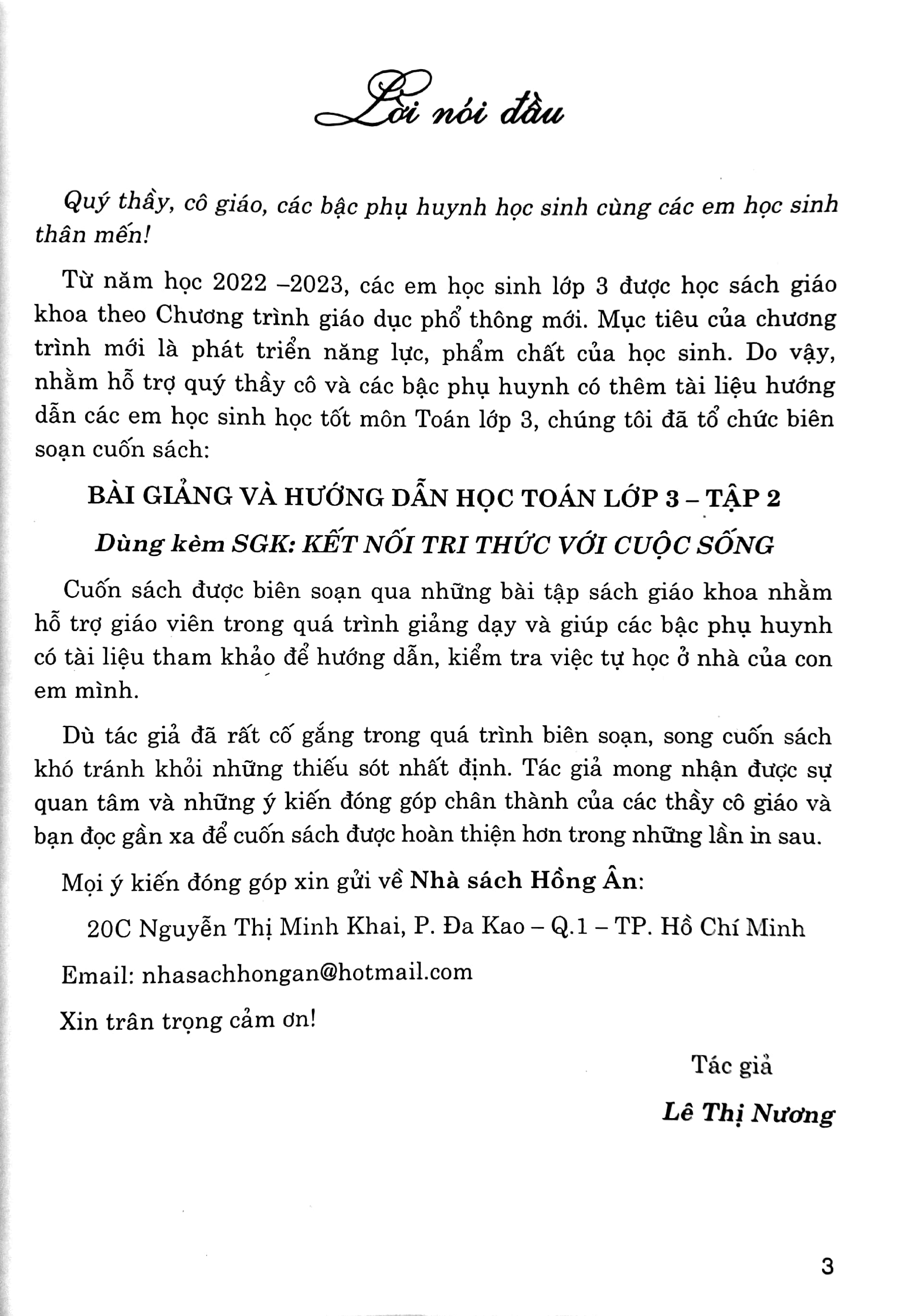 bộ bài giảng và hướng dẫn học toán lớp 3 - tập 2 (bám sát sgk kết nối tri thức với cuộc sống)