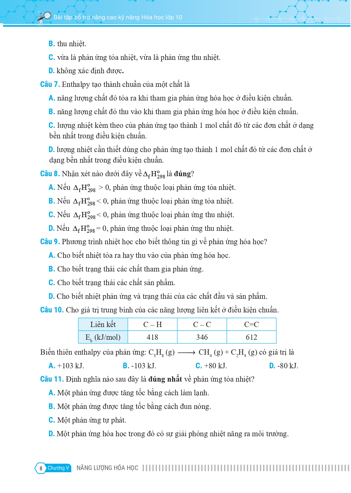 bộ bài tập bổ trợ nâng cao kỹ năng hóa học lớp 10 - tập 2