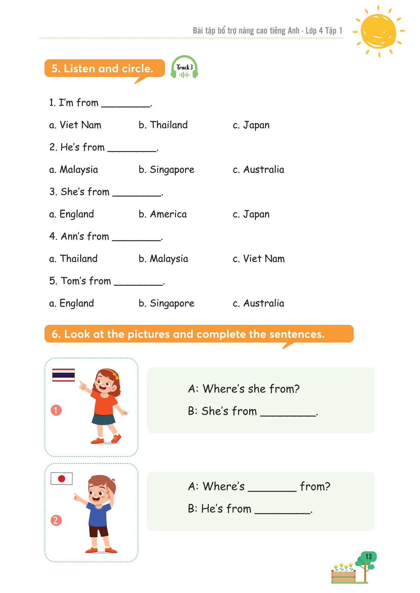 bộ bài tập bổ trợ nâng cao tiếng anh lớp 4 - tập 1 (theo giáo khoa tiếng anh global sucsess)