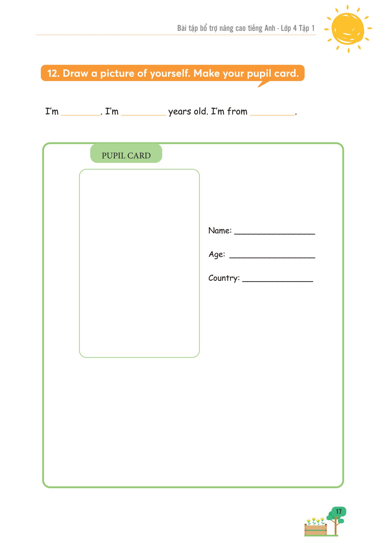 bộ bài tập bổ trợ nâng cao tiếng anh lớp 4 - tập 1 (theo giáo khoa tiếng anh global sucsess)