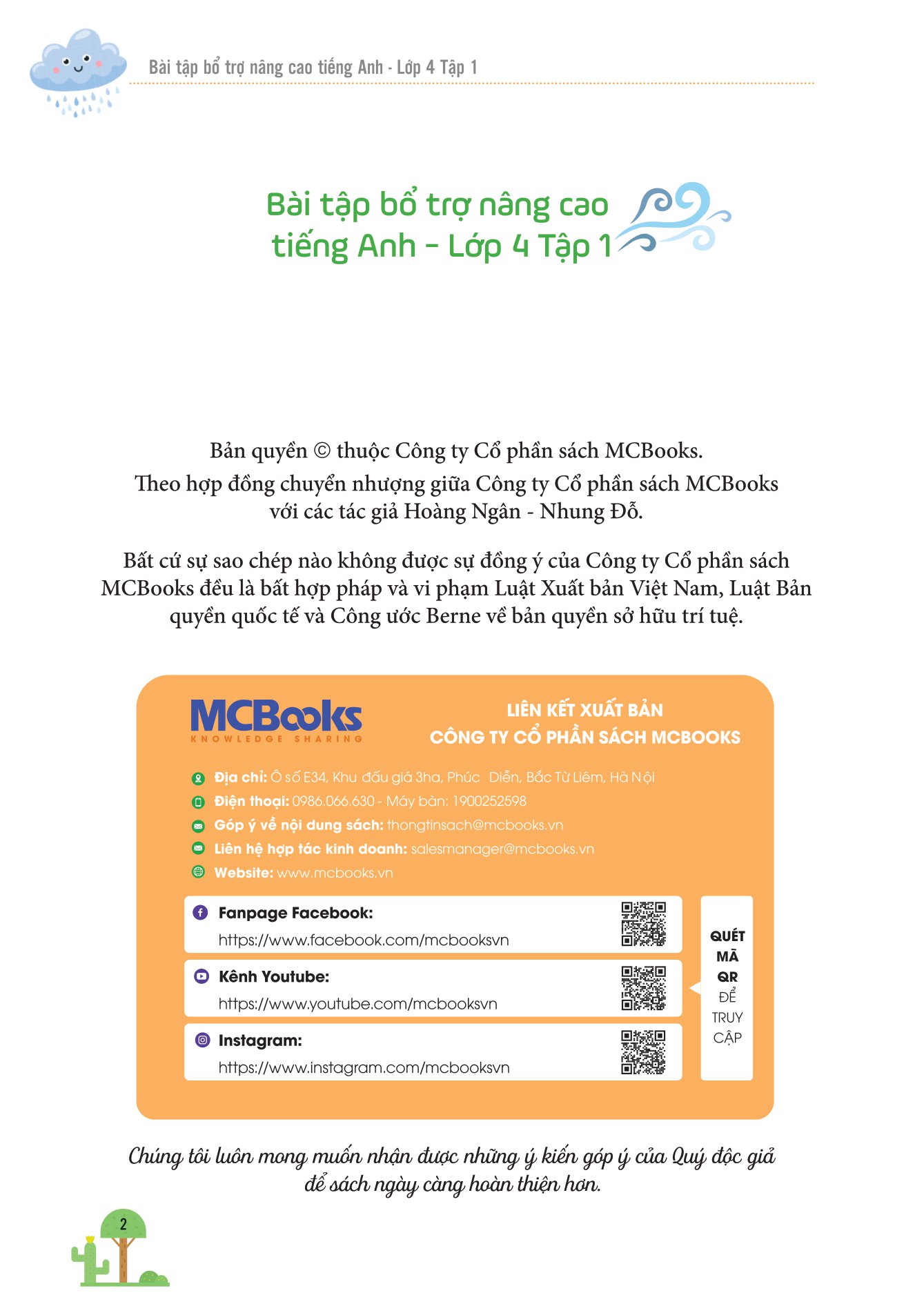 bộ bài tập bổ trợ nâng cao tiếng anh lớp 4 - tập 1 (theo giáo khoa tiếng anh global sucsess)