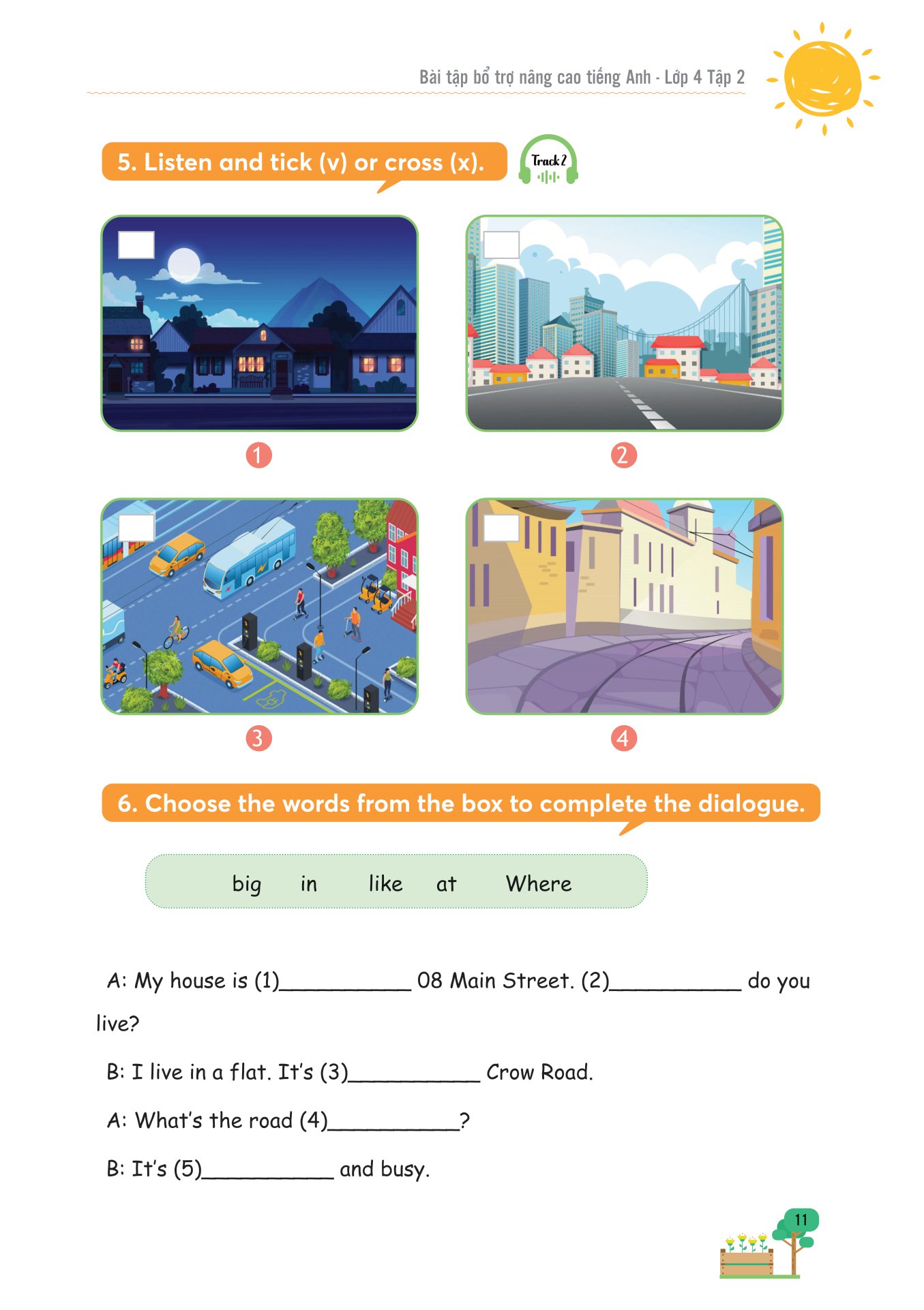 bộ bài tập bổ trợ nâng cao tiếng anh lớp 4 - tập 2 (theo giáo khoa tiếng anh global sucsess)