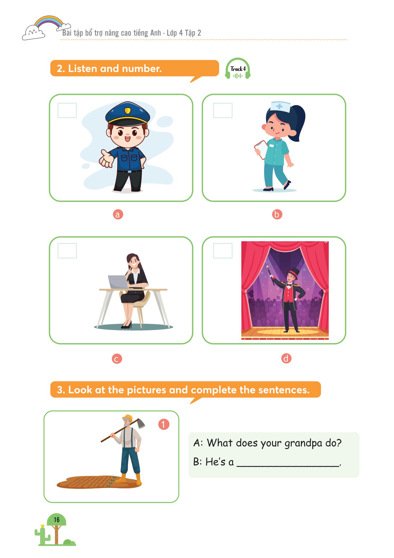 bộ bài tập bổ trợ nâng cao tiếng anh lớp 4 - tập 2 (theo giáo khoa tiếng anh global sucsess)