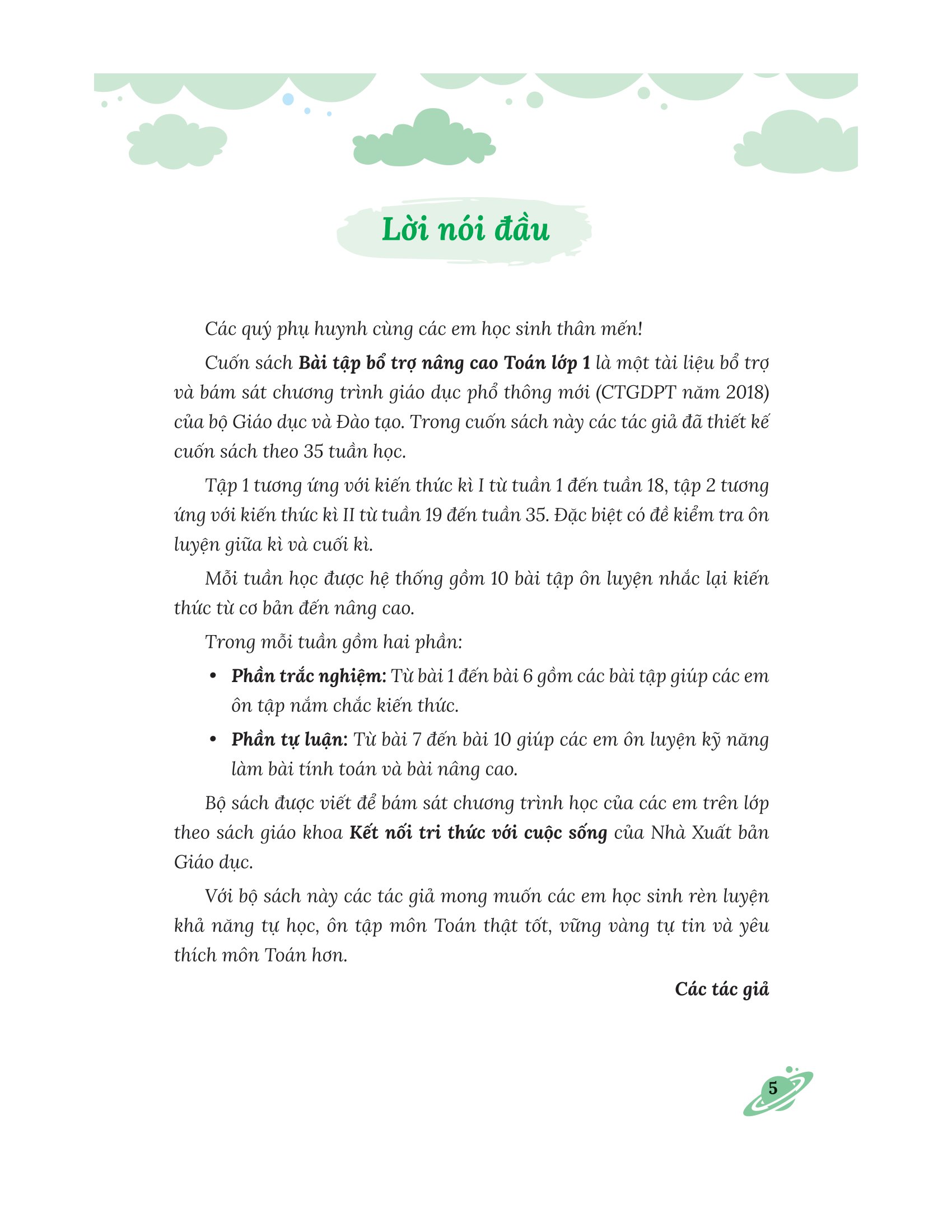 bộ bài tập bổ trợ nâng cao toán lớp 1 - tập 1 (bám sát sgk kết nối tri thức với cuộc sống)