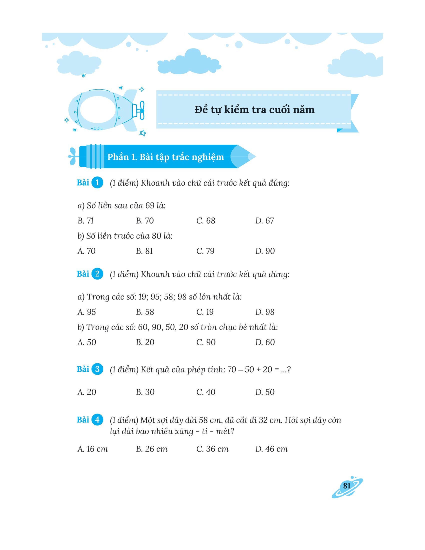 bộ bài tập bổ trợ nâng cao toán lớp 1 - tập 2 (bám sát sgk kết nối tri thức với cuộc sống)