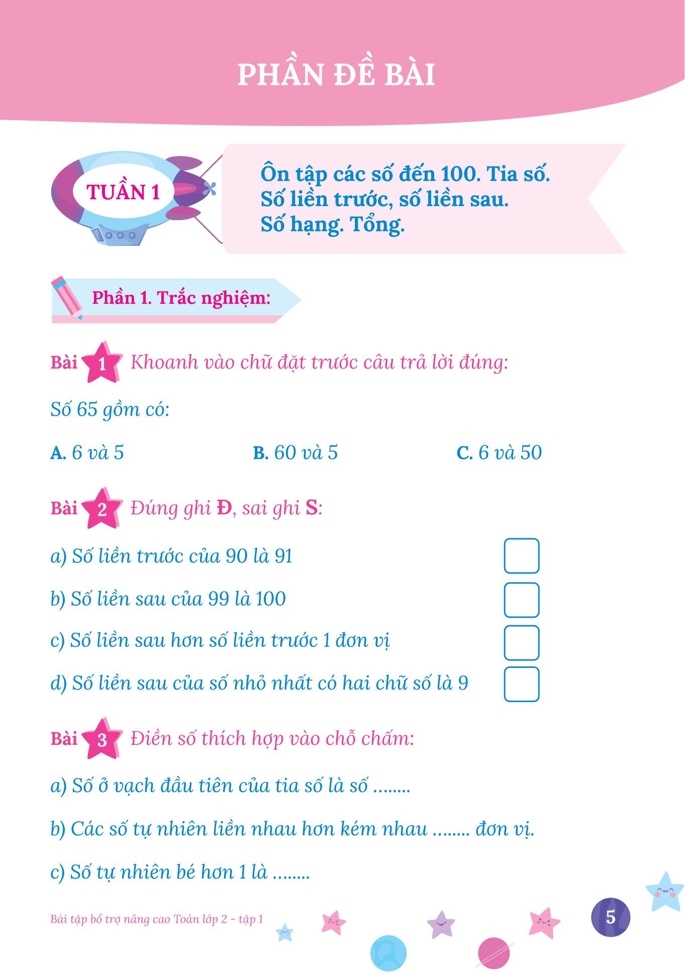 bộ bài tập bổ trợ nâng cao toán lớp 2 - tập 1 (bám sát sgk kết nối tri thức với cuộc sống)