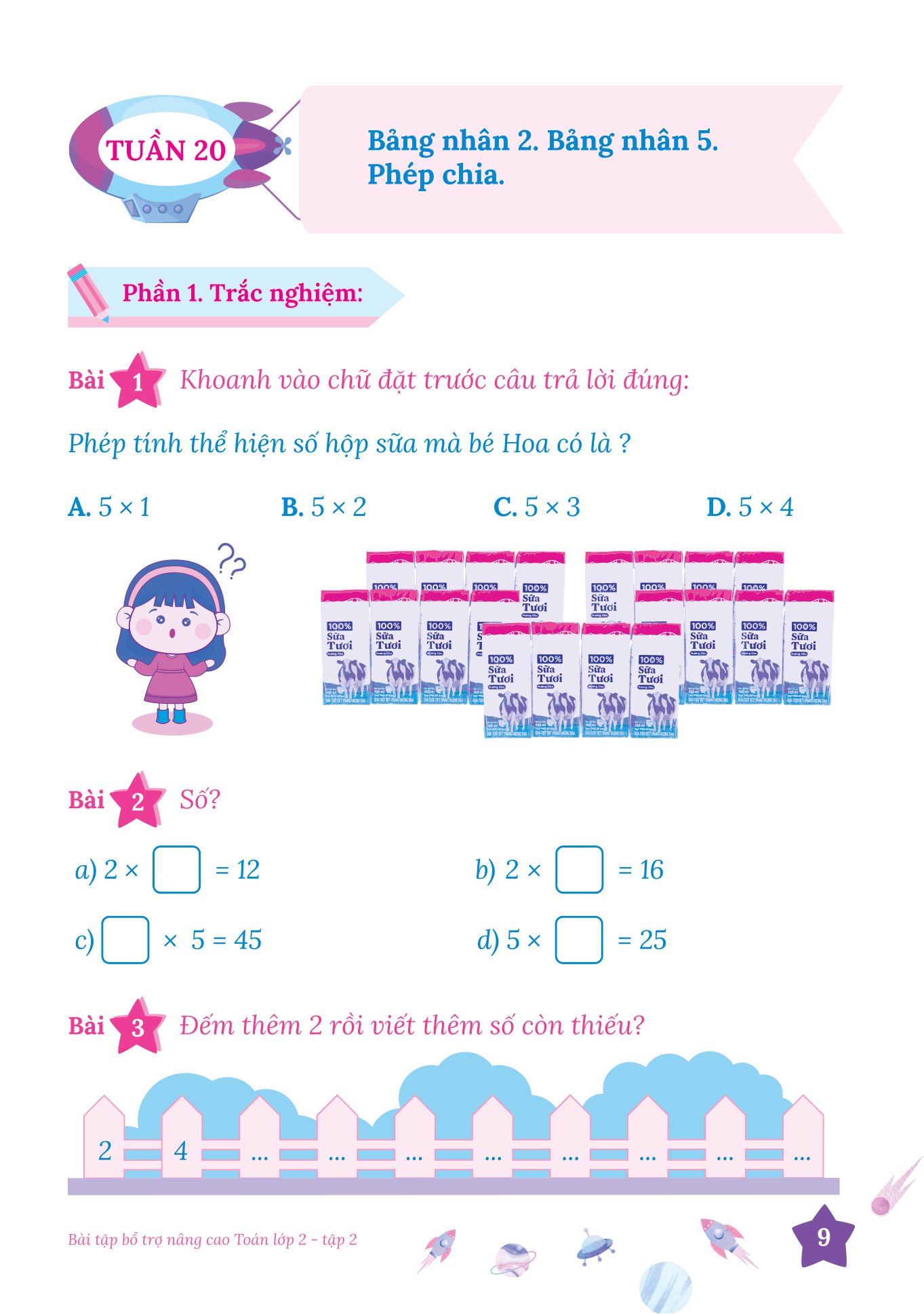 bộ bài tập bổ trợ nâng cao toán lớp 2 - tập 2