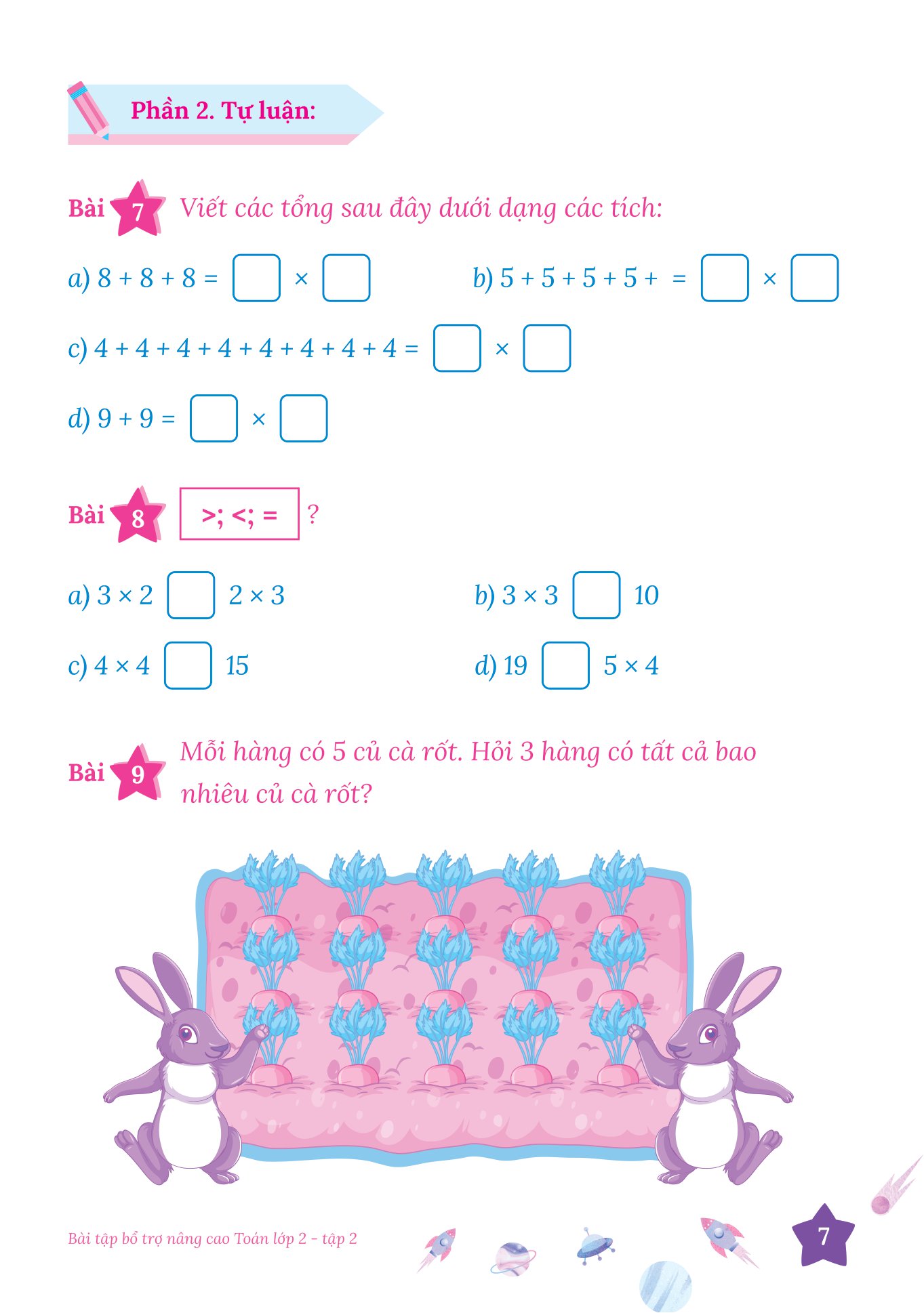 bộ bài tập bổ trợ nâng cao toán lớp 2 - tập 2