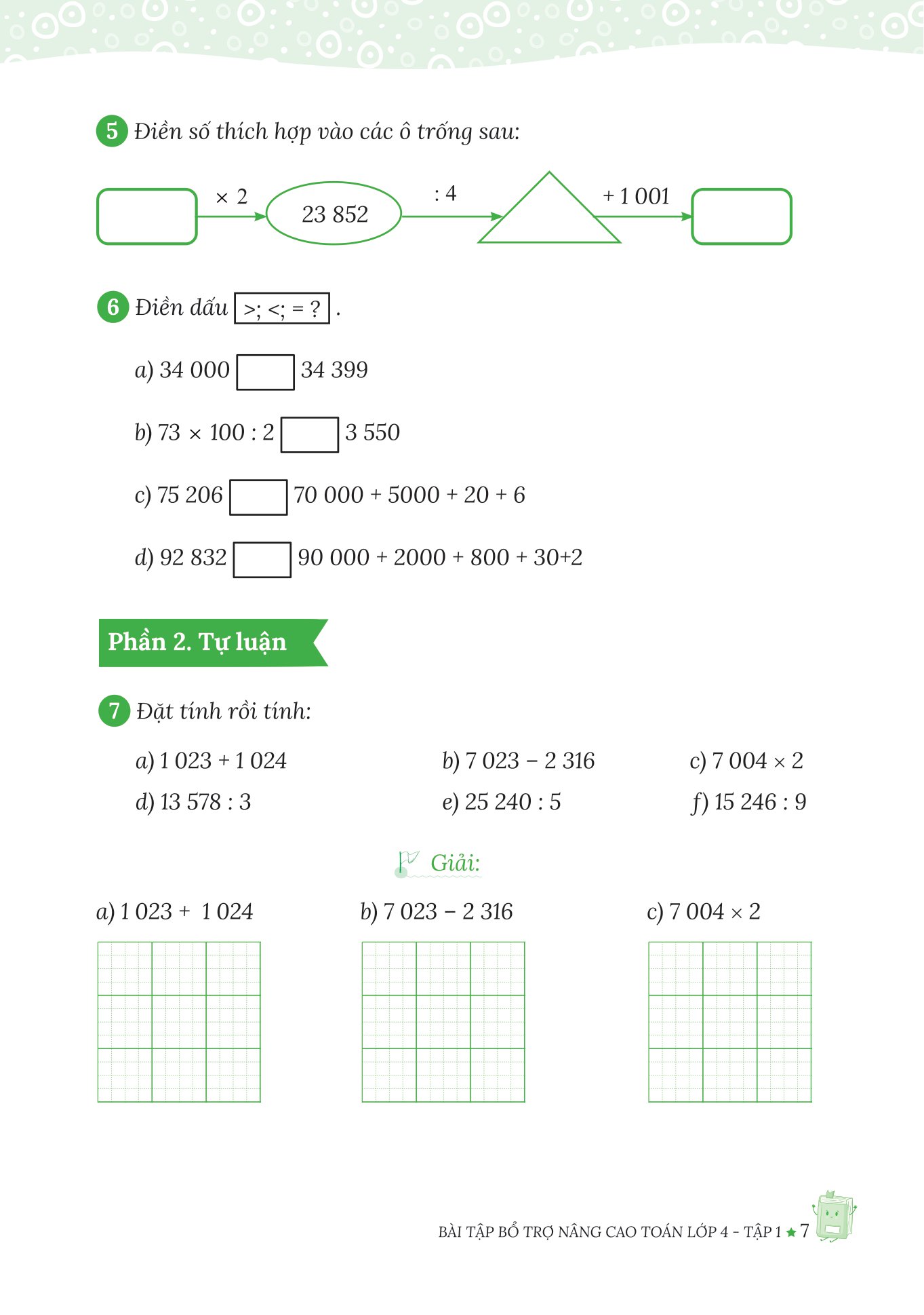 bộ bài tập bổ trợ nâng cao toán lớp 4 - tập 1 (theo chương trình của bộ sách kết nối tri thức với cuộc sống)