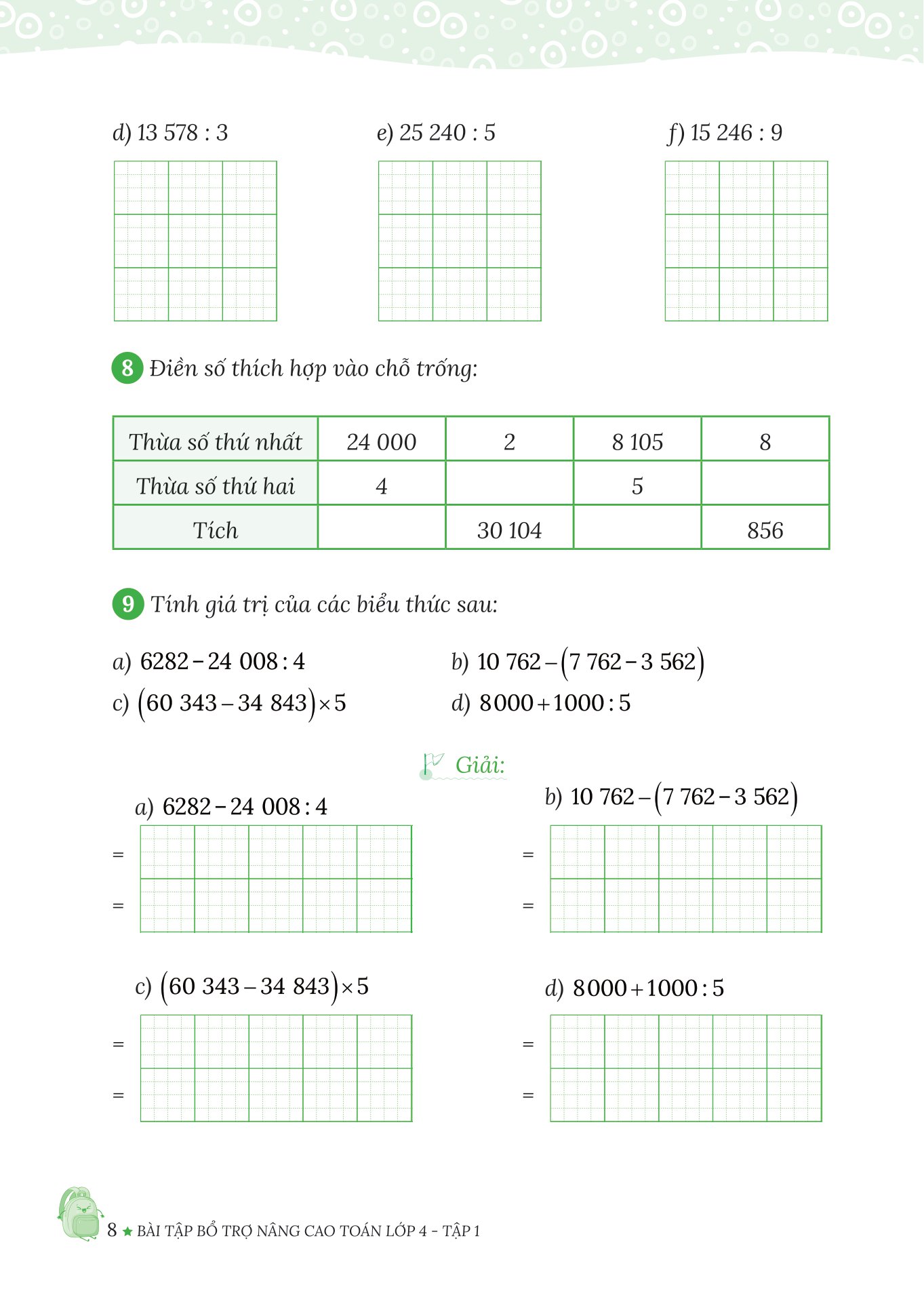bộ bài tập bổ trợ nâng cao toán lớp 4 - tập 1 (theo chương trình của bộ sách kết nối tri thức với cuộc sống)
