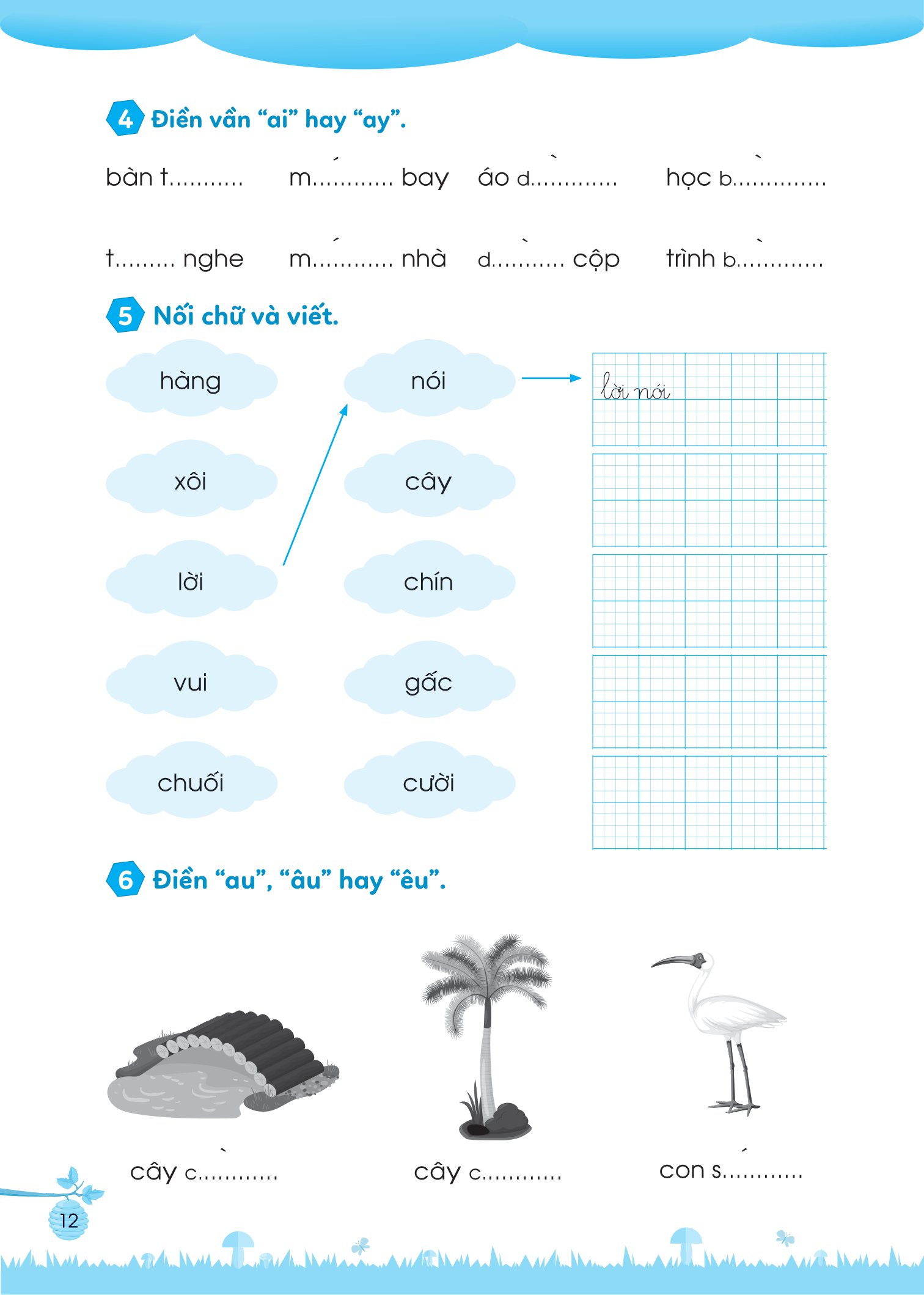 bộ bài tập bổ trợ tiếng việt cơ bản và nâng cao lớp 1 - tập 2
