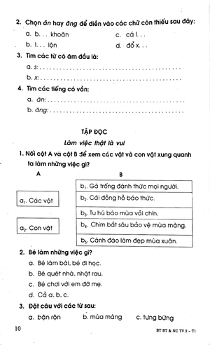 bộ bài tập bổ trợ và nâng cao tiếng việt 2 - tập 1