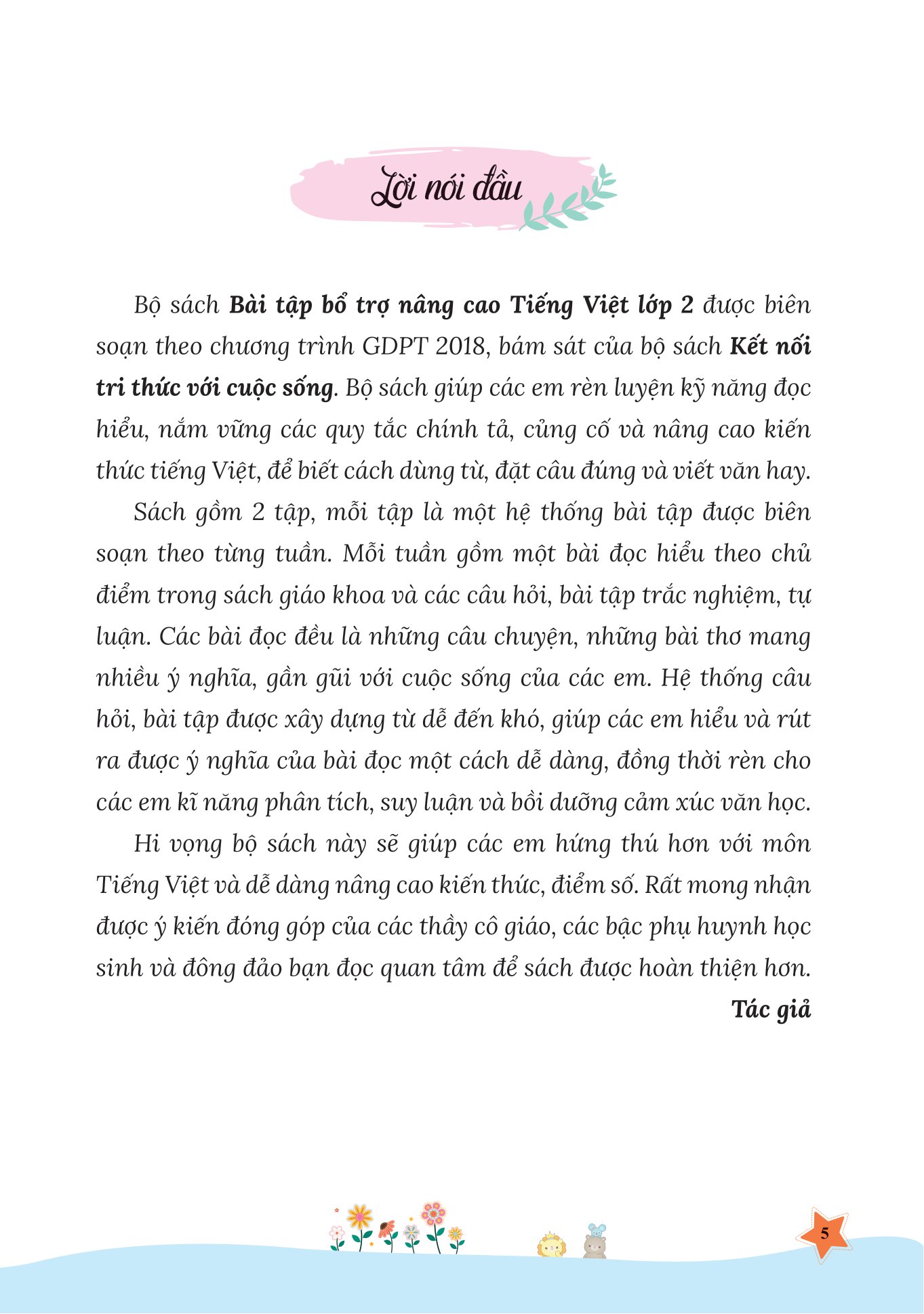 bộ bài tập bổ trợ và nâng cao tiếng việt lớp 2 - tập 1 (theo sgk bộ kết nối tri thức với cuộc sống)