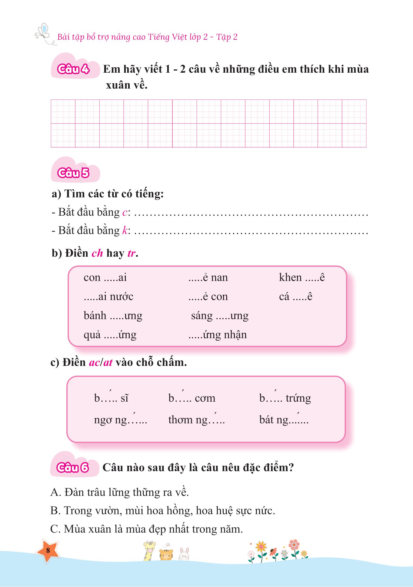 bộ bài tập bổ trợ và nâng cao tiếng việt lớp 2 - tập 2 (theo sgk bộ kết nối tri thức với cuộc sống)
