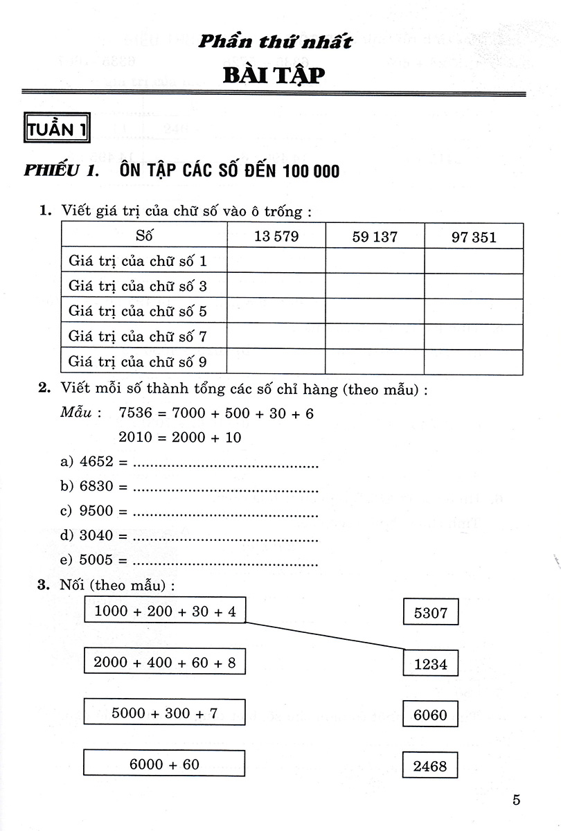 bộ bài tập chọn lọc toán 4 - hai buổi mỗi ngày - tập 1 (dùng chung cho các bộ sgk hiện hành)