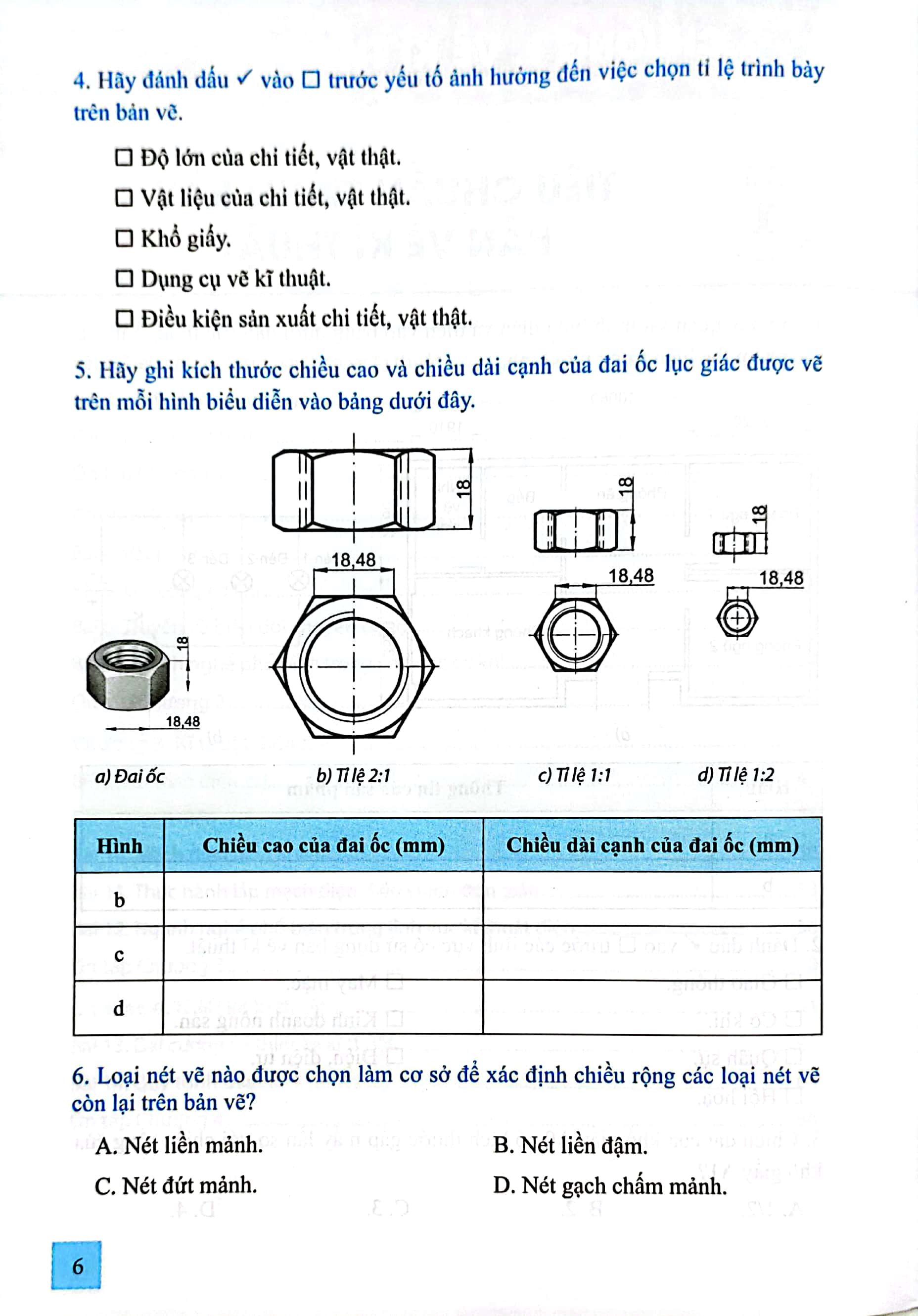 bộ bài tập công nghệ 8 (chân trời) (chuẩn)