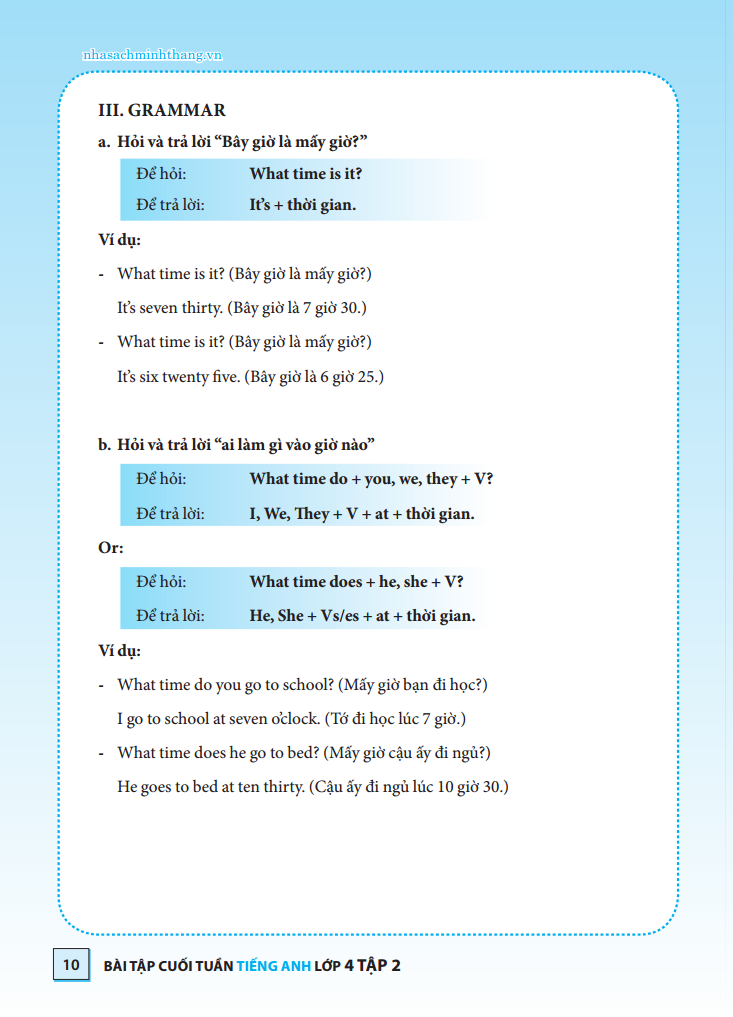 bộ bài tập cuối tuần tiếng anh lớp 4 tập 2 - có đáp án (tái bản 2021)