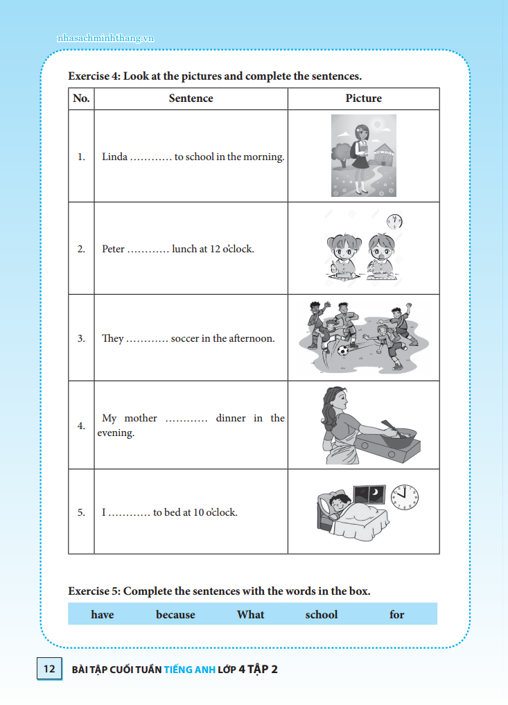 bộ bài tập cuối tuần tiếng anh lớp 4 tập 2 - có đáp án (tái bản 2021)