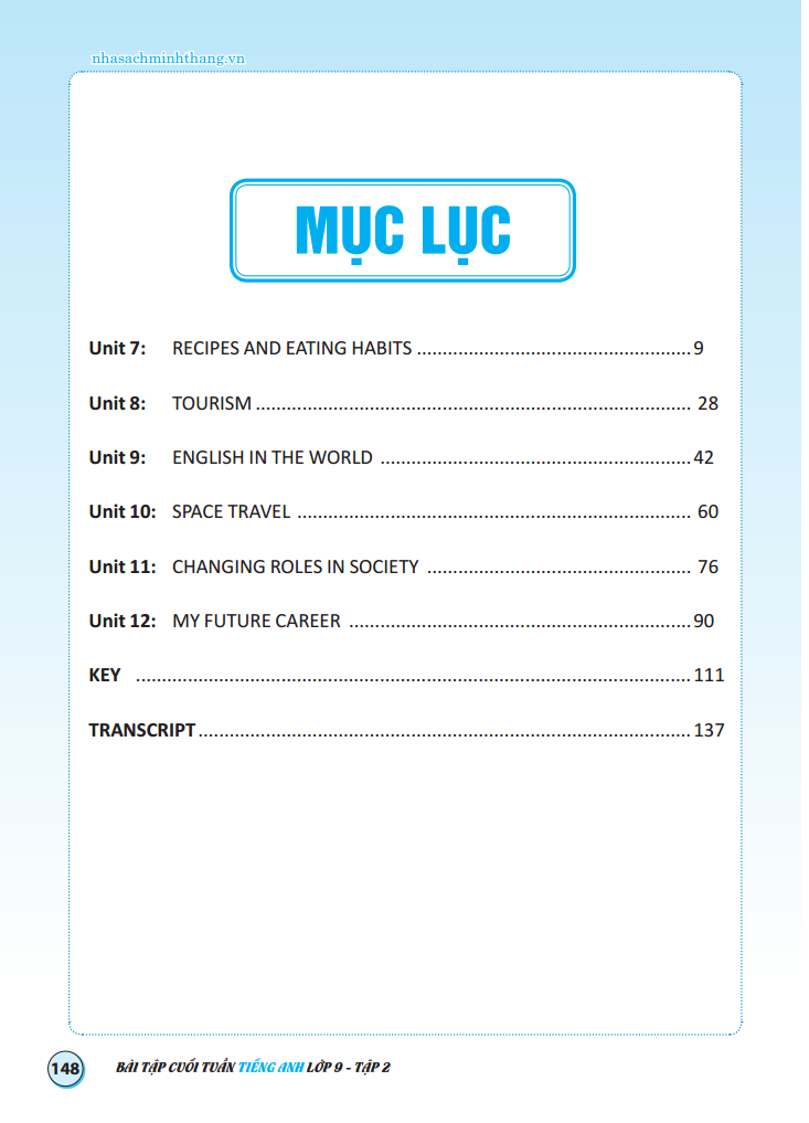 bộ bài tập cuối tuần tiếng anh lớp 9 - tập 2 - có đáp án (tái bản 2020)