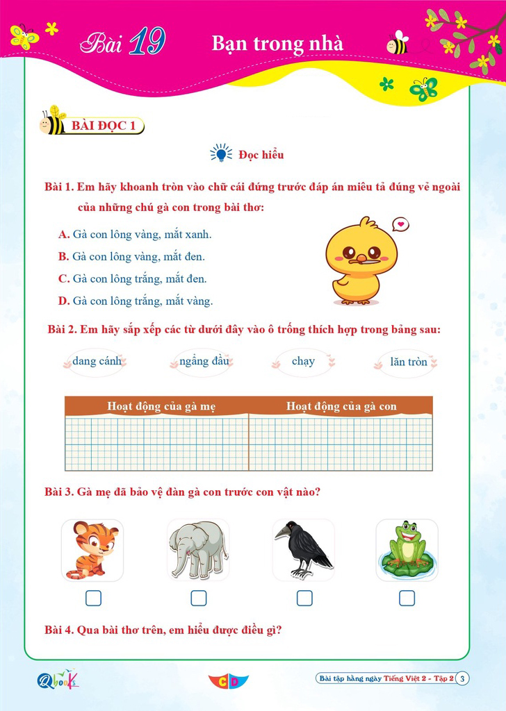 Bo
						
										
										Bai Tap Hang Ngay Tieng Viet 2 - Tap 2 (Bien Soan Theo Chuong Trinh SGK Canh Dieu)