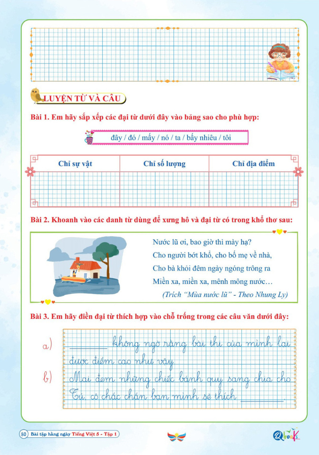 Bo
						
										
										Bai Tap Hang Ngay Tieng Viet 5 - Tap 1 (Canh Dieu)