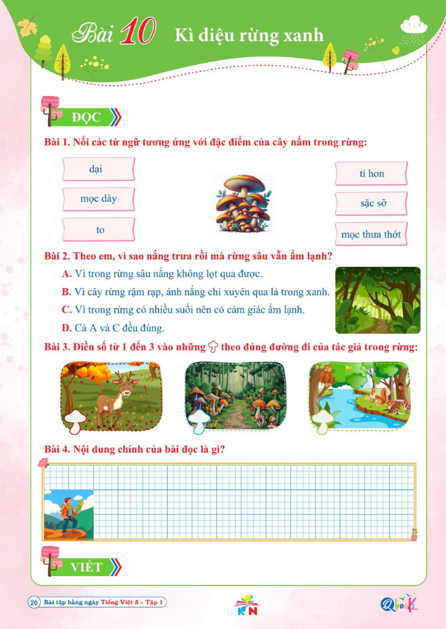 Bộ
						
										
										Bài Tập Hằng Ngày Tiếng Việt 5 - Tập 1 (Kết Nối)