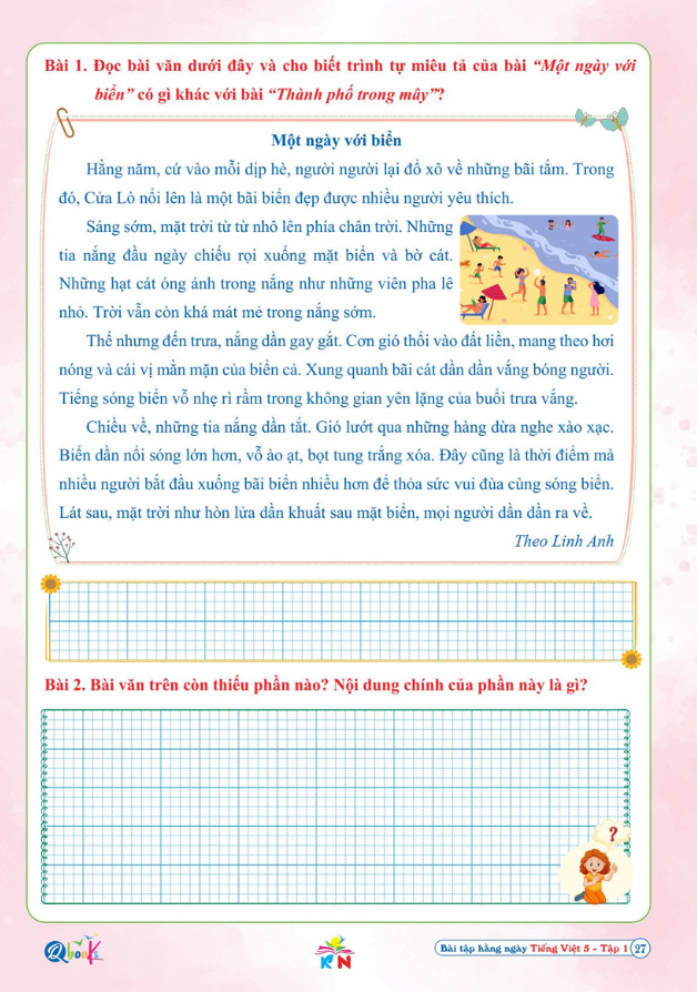 Bộ
						
										
										Bài Tập Hằng Ngày Tiếng Việt 5 - Tập 1 (Kết Nối)