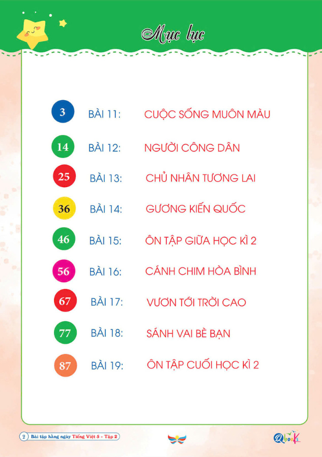 Bo
						
										
										Bai Tap Hang Ngay Tieng Viet 5 - Tap 2 (Canh Dieu)