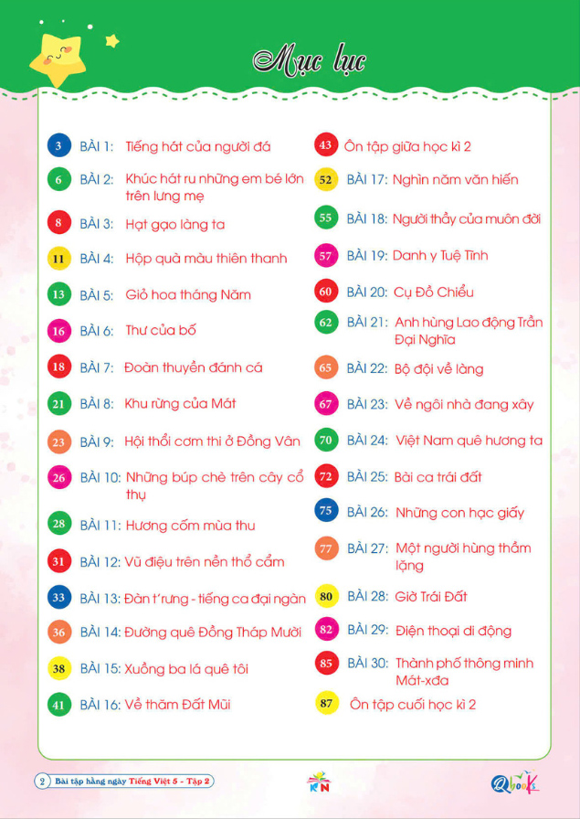 Bo
						
										
										Bai Tap Hang Ngay Tieng Viet 5 - Tap 2 (Ket Noi)