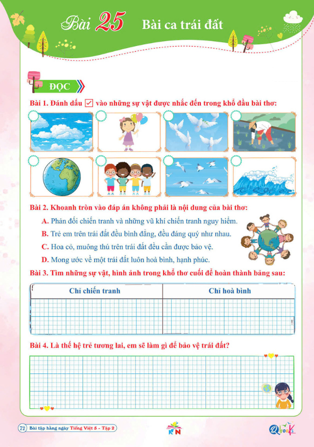 Bo
						
										
										Bai Tap Hang Ngay Tieng Viet 5 - Tap 2 (Ket Noi)