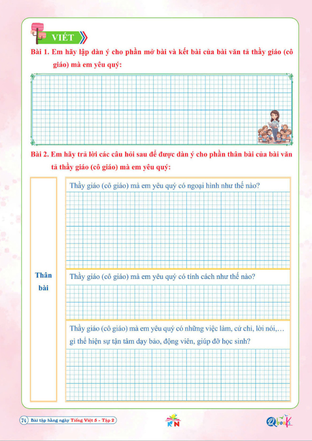 Bo
						
										
										Bai Tap Hang Ngay Tieng Viet 5 - Tap 2 (Ket Noi)